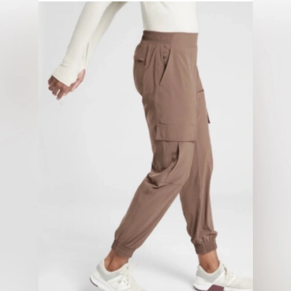Athleta Brown Track Joggers Relaxed Fit